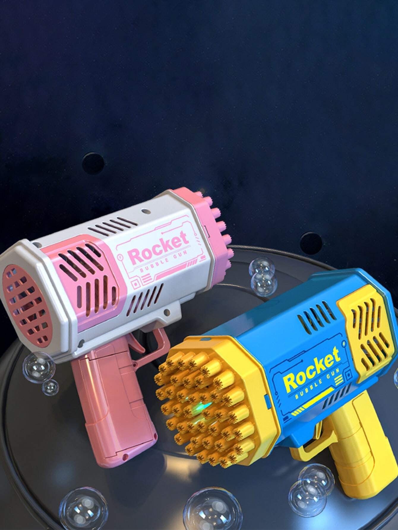 SUPER FUN BUBBLE GUN, you can shoot hundreds of bubbles having a blast why bother blowing bubbles one by one