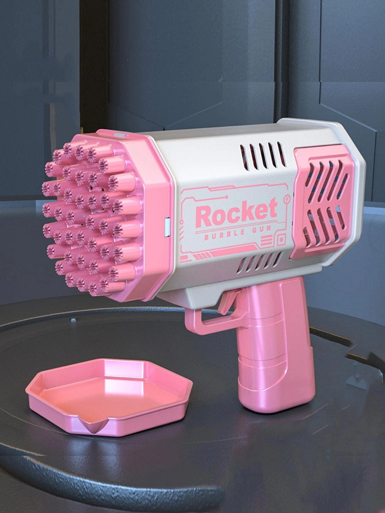 SUPER FUN BUBBLE GUN, you can shoot hundreds of bubbles having a blast why bother blowing bubbles one by one