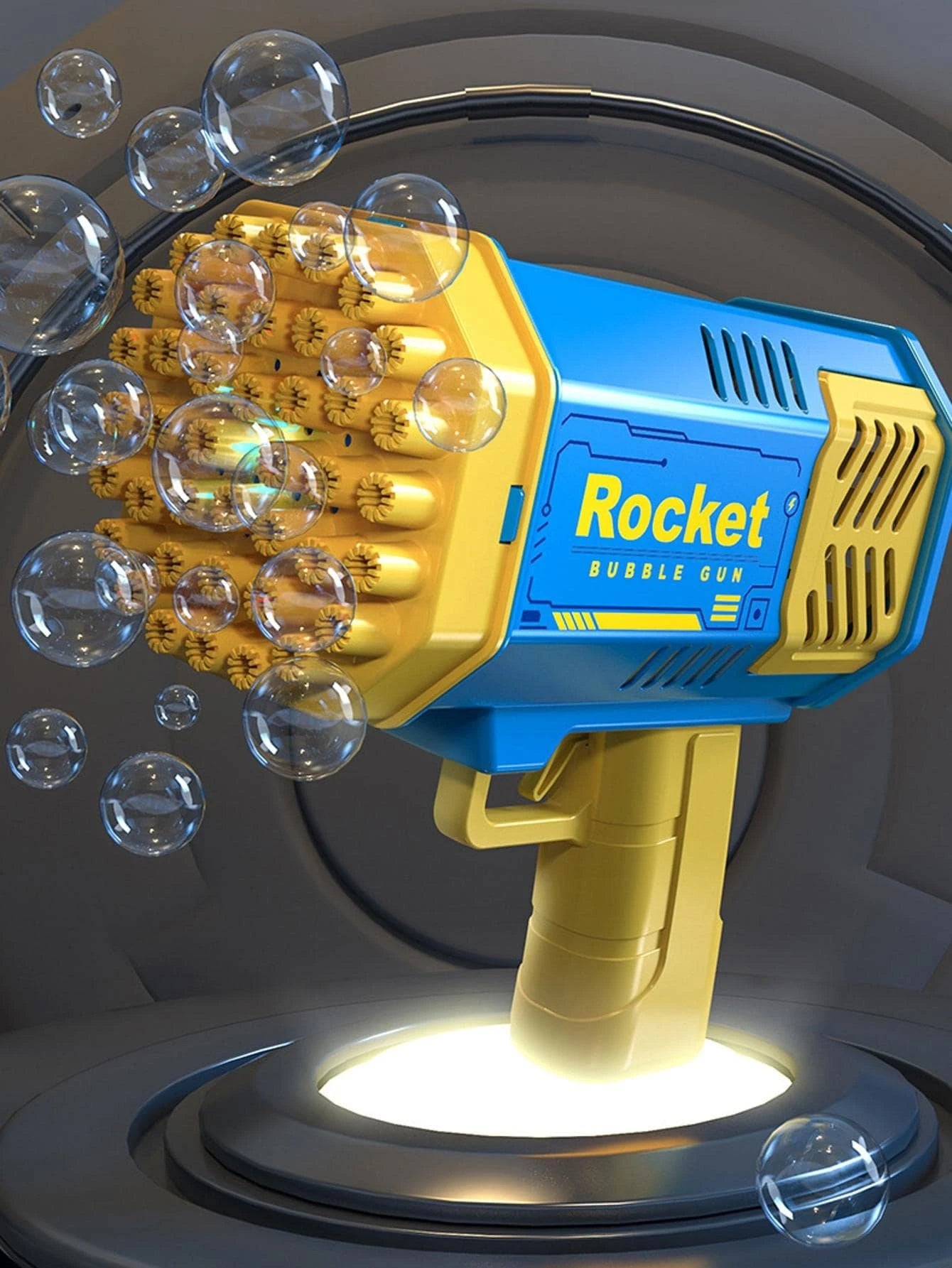 SUPER FUN BUBBLE GUN, you can shoot hundreds of bubbles having a blast why bother blowing bubbles one by one