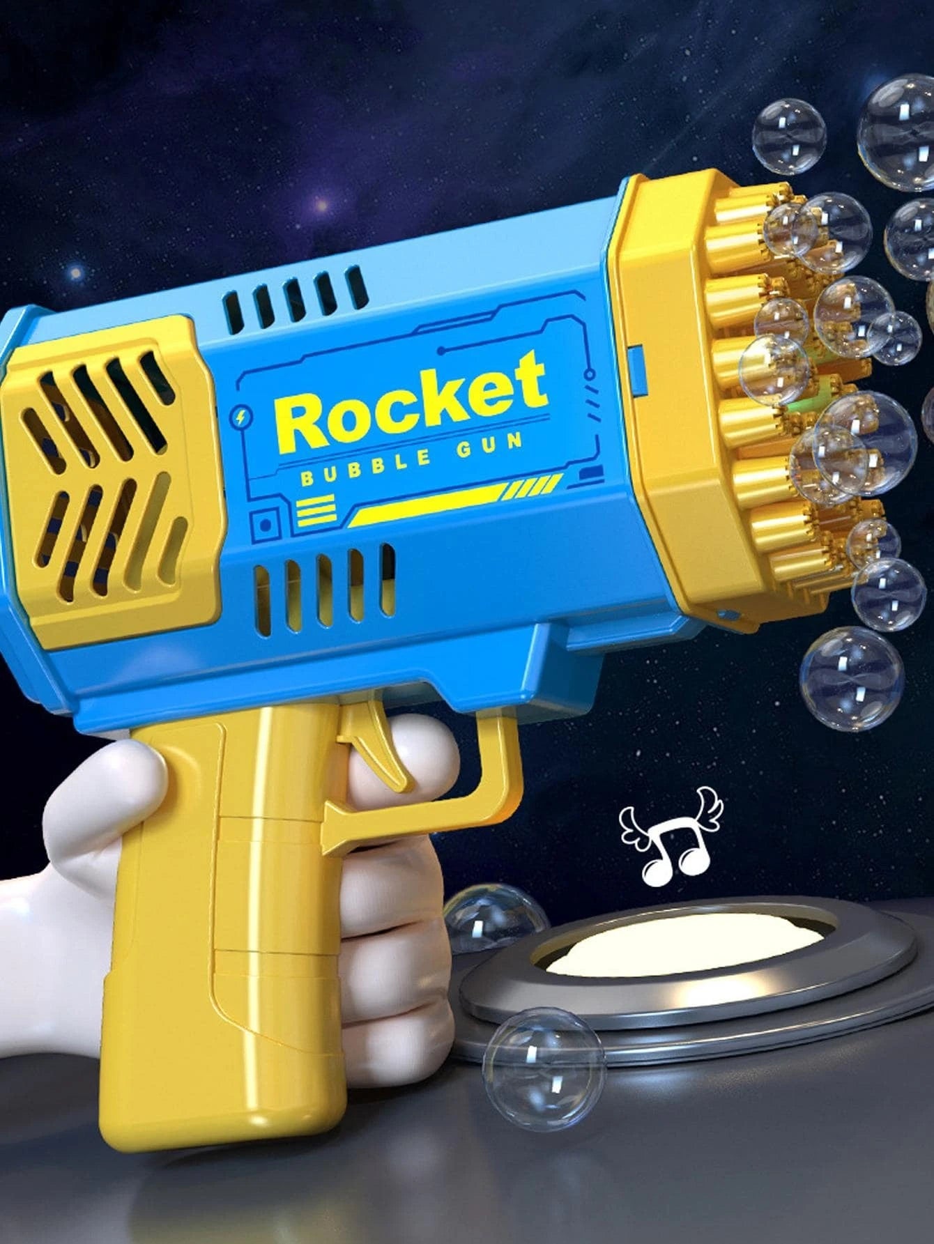 SUPER FUN BUBBLE GUN, you can shoot hundreds of bubbles having a blast why bother blowing bubbles one by one